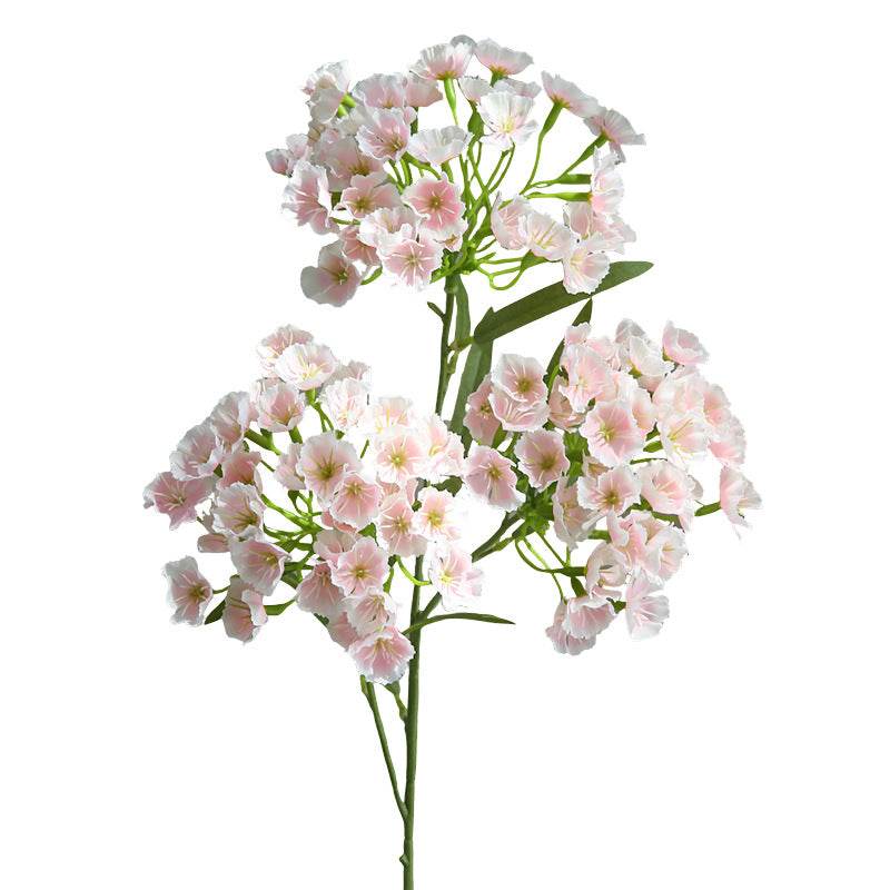 Single Stem Artificial Carnation Flower with 3 Blooms, 28" Tall, Silk-Like Fabric, Modern Style for Home Decor, Weddings & Events