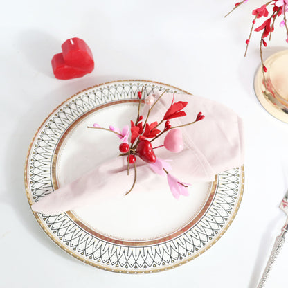 Valentine's Day Heart Napkin Rings (10-Pack) - Romantic Candlelight Dinner Table Decor | As Pictured