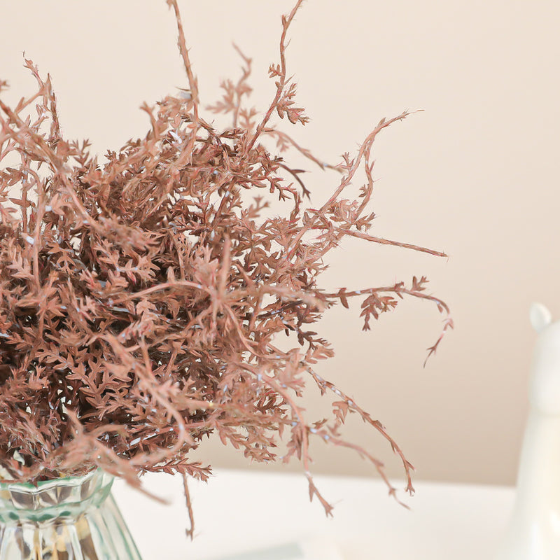 Artificial Rime Frost Flower Bouquet, Set of 5 Stems, 11" Plastic, Wedding, Home & Window Display Decor