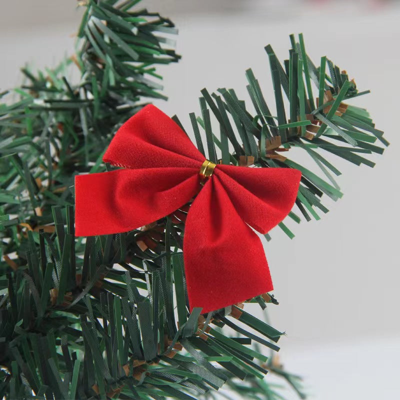 12 Pcs Artificial Flocked Christmas Bowknot Decorations for Christmas Tree, Bulk Set