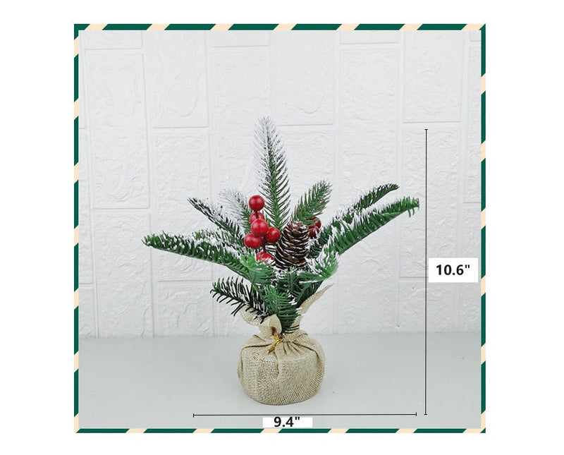 Artificial Pine Cone and Red Fruit Stems, 10 Pcs Bulk Christmas Party Decor, 12 Inch Artificial Plant Ornaments