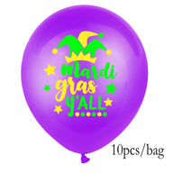 Bulk Mardi Gras Party Latex Balloons for Carnival Birthday Baby Shower Wedding Party Supplies Decorations Home Outdoor Decor Wholesale