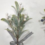 8 Pcs Artificial Mistletoe Stems 12 Inch Green Silk Christmas Decoration