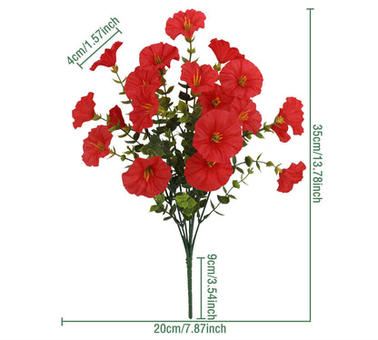 Wedding Backdrop UV-Resistant Artificial Morning Glory 10 Bundles All-Weather Faux Florals for Arch & Ceremony Floral Styling