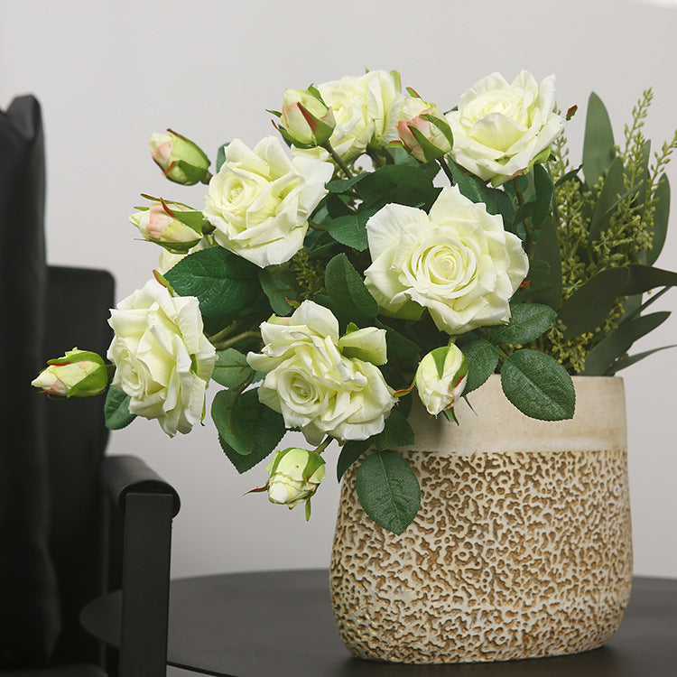 18.5 Inch Artificial Real Touch Rose Spray Branch Bulk Wholesale