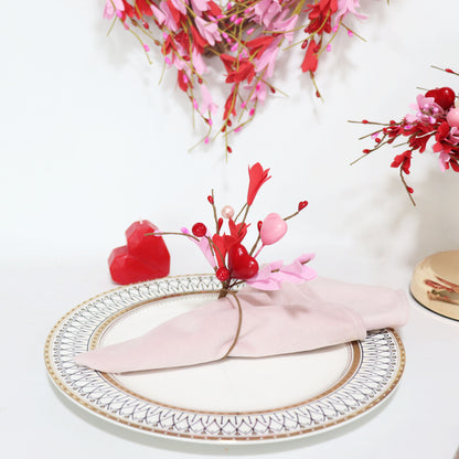 Valentine's Day Heart Napkin Rings (10-Pack) - Romantic Candlelight Dinner Table Decor | As Pictured