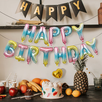 Bulk 16 Inch Happy Birthday Balloon Banner for Birthday Party Decorations Wholesale