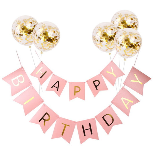 Bulk Happy Birthday Banner with Confetti Balloons for Birthday Party Decoration Supplies Wholesale