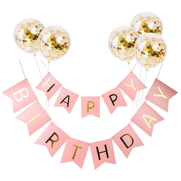 Bulk Happy Birthday Banner with Confetti Balloons for Birthday Party Decoration Supplies Wholesale