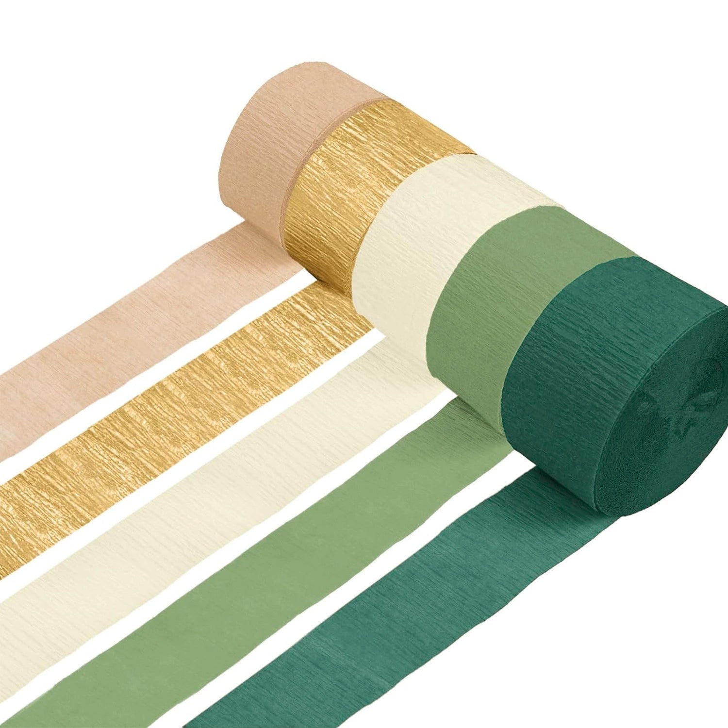 Bulk 2 Pack 5 Rolls Crepe Paper Streamers Sage Green Olive Khaki with 20 ft Tear-Resistant Strands Eco-Friendly Backdrops for Wedding Arch Decor Bridal Shower Photo Walls Jungle Theme Birthday Parties Wholesale