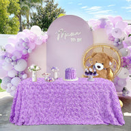 Bulk 2 Pcs Polyester Tablecloths 90x132 Inches Rosette Table Cover for Table Decor Wholesale