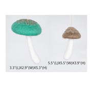 Bulk 12 Pcs Christmas Wool Felt Mushroom Ornaments for Xmas Tree Home Indoor Party Decor