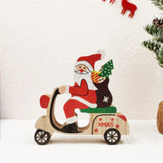 Christmas Ornaments Santa Riding Bicycle with Gifts Accessories Bulk Set