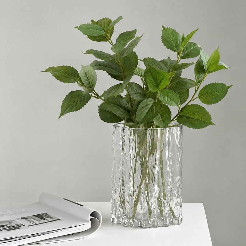 Artificial Eucalyptus Leaf Single Stem, Faux Greenery Branch, Plastic Foliage for Home, Office & Window Display