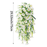 Premium 2 Pcs Morning Glory Vines Silk Flowers UV Resistant Waterproof Wedding Arch Backdrops Hanging Baskets Indoor Outdoor
