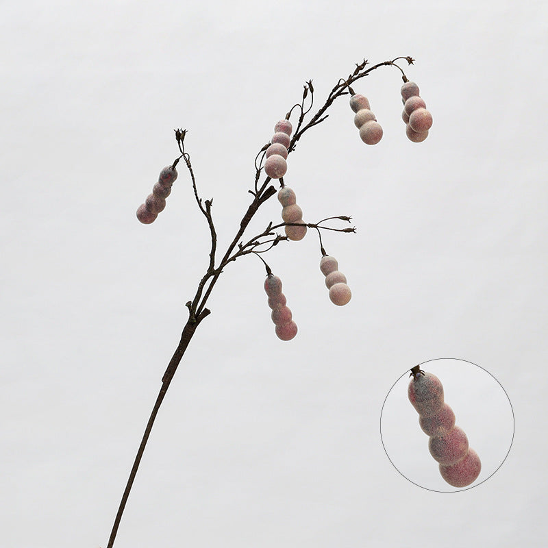 Artificial Gourd Fruit Stem, Single Stem with 8 Blooms, Rustic Decor for Home, Wedding, and Commercial Spaces