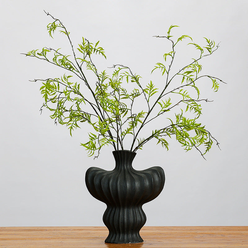 46" Artificial Persian Leaf Branch, Single Stem with 50 Realistic Foliage, Faux Greenery for Home Office Wedding Decor