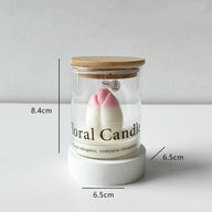Tulip Shaped Scented Candle (3.31") – Cozy Vibe Floral Candle & Ideal Valentine’s Day Gift