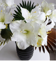 Velvet Amaryllis Stem 24 Inch Artificial Flower Silk Material