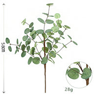 Easter Spring Decor Faux Eucalyptus Money Leaf Stem (23 Inches) - Artificial Greenery for Easter Arrangements & Spring Displays