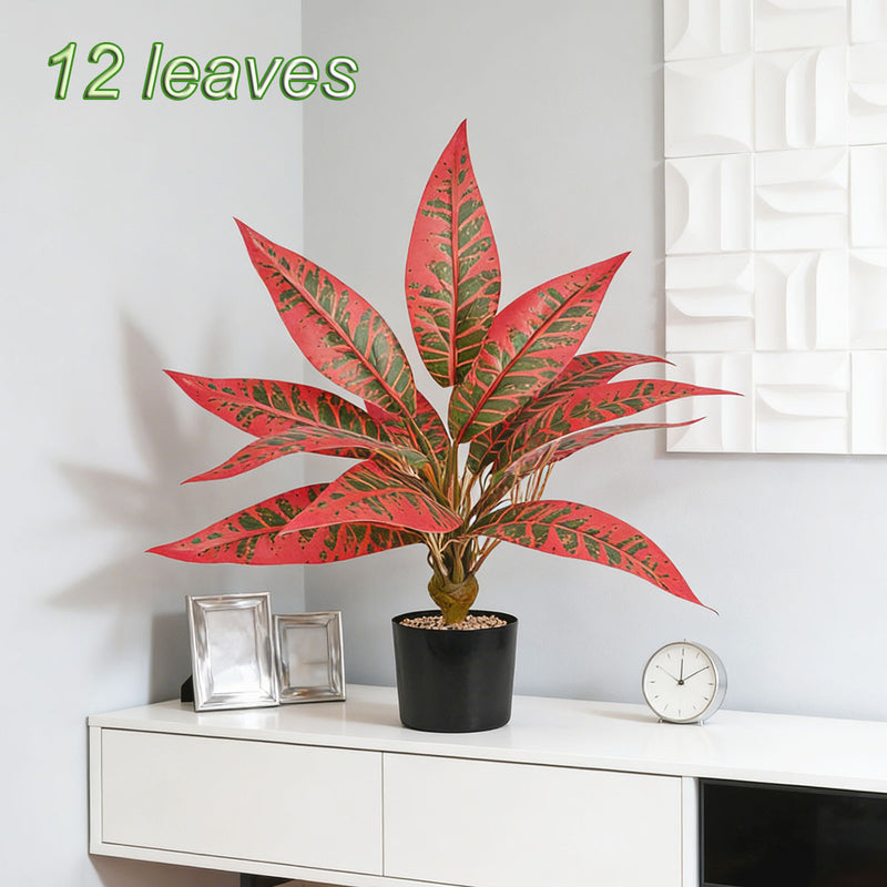 Artificial Snake Plant Bush with 12 Leaves, 16" Tall, Indoor/Outdoor Decor for Home, Office, Wedding, and Events