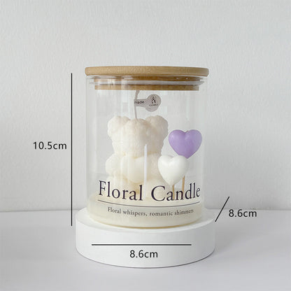 Teddy Bear Heart Jar Candle - Ins-Vibe Aromatic Candle | Perfect Valentine’s Day Gift