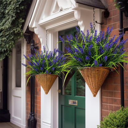 Entrance & Venue Decor 10 Pack UV Resistant Artificial Lavender Grass for Indoor & Outdoor Events