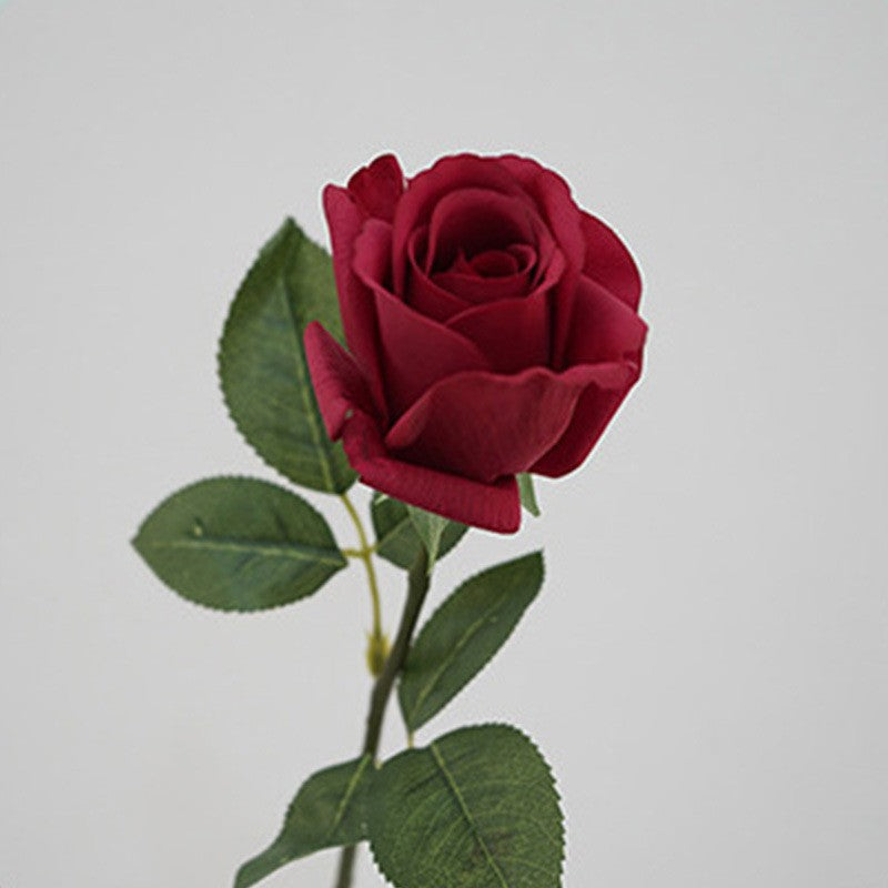 19" Single Stem Realistic Faux Silk Rose, Kate Style, Modern Home Decor, Wedding & Event Arrangements