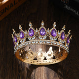 Baroque Waterdrop Crown Tiara - Adult Birthday & Bridal Hair Accessory