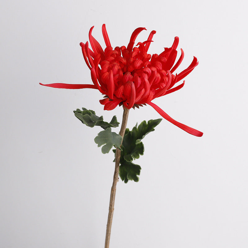 Single Stem PU Chrysanthemum Artificial Flower, 28" Tall, Perfect for Weddings, Events, and Indoor Decor
