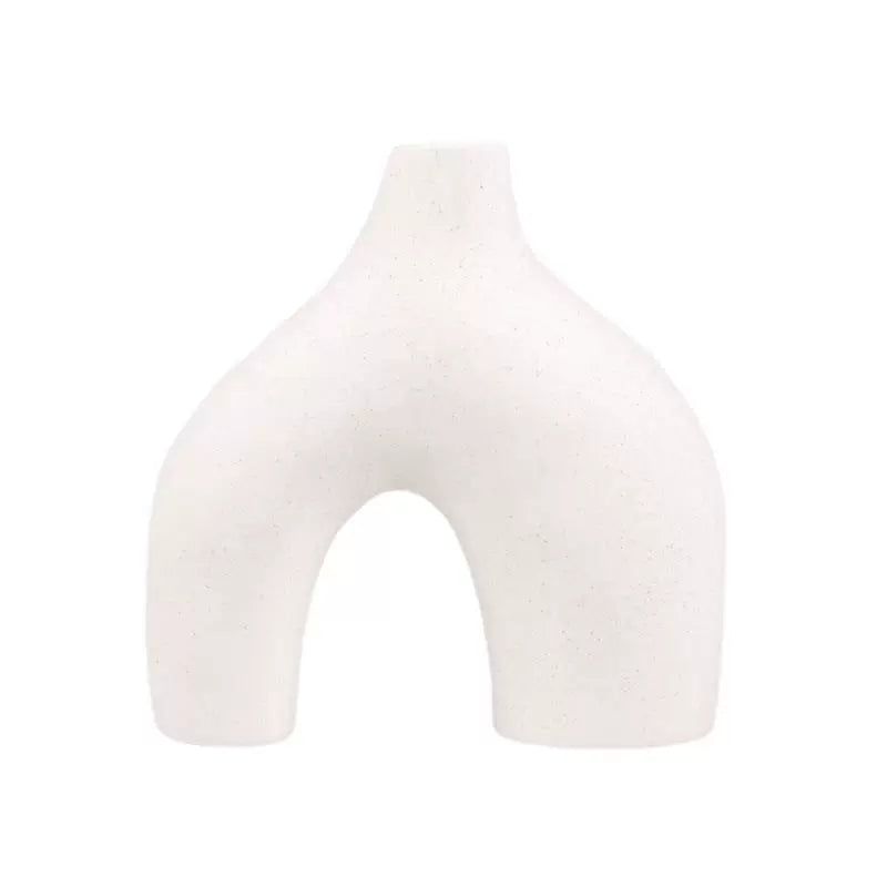 Bulk Nordic Donut Vase Handmade Ceramic Hollow Vases for Olive Branches & Table Centerpieces Minimalist Modern Home Decor for Wedding Shelf Office Console Entryway Sculptural Neutral Décor Wholesale