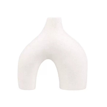 Bulk Nordic Donut Vase Handmade Ceramic Hollow Vases for Olive Branches & Table Centerpieces Minimalist Modern Home Decor for Wedding Shelf Office Console Entryway Sculptural Neutral Décor Wholesale