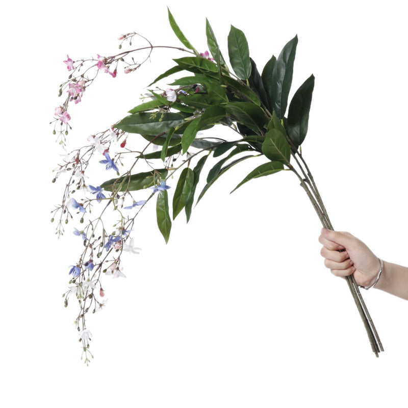 Artificial Jasmine Bush, Trailing Branches with Detailed Leaves, Faux Flowers for Vase Arrangements, Weddings, Hotels and Window Displays