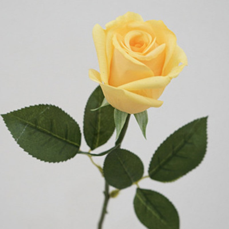 19" Single Stem Realistic Faux Silk Rose, Kate Style, Modern Home Decor, Wedding & Event Arrangements