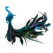 Artificial Long Tail Blue Peacock Ornaments 12 Inch 6 Pcs Christmas Hanging Decorations