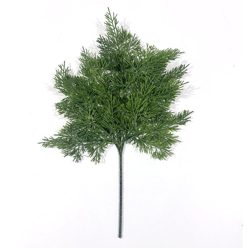 Artificial Juniper Pine Stem, Single Plastic Greenery Stem, Bendable, Christmas & Holiday Decor