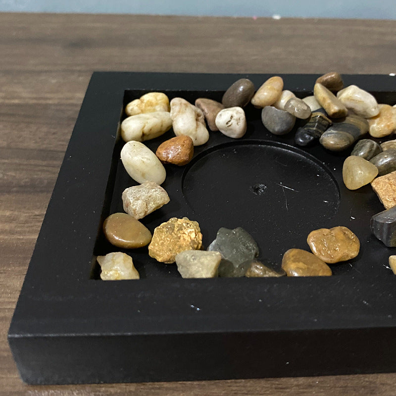 Bulk Hollow-out Candle Cup Set with Wooden Tray for Home Wedding Party Table Centerpiece Decor Wholesale