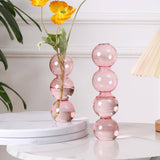 Bulk 2 Pack Hydroponic Flower Vase Transparent Balls Shape Glass Vase for Weddings Party Events Home Decor Wholesale