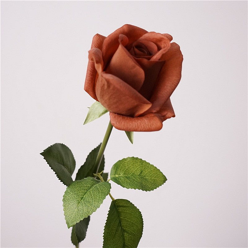 19" Single Stem Realistic Faux Silk Rose, Kate Style, Modern Home Decor, Wedding & Event Arrangements