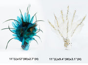 Simulated Peacock Christmas Hanging Ornaments Bulk Quantity Artificial Holiday Decor