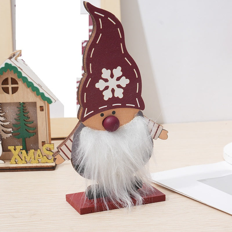 3 Pcs Rustic Swedish Gnome Santa Ornaments for Xmas Party Table Kitchen Decor
