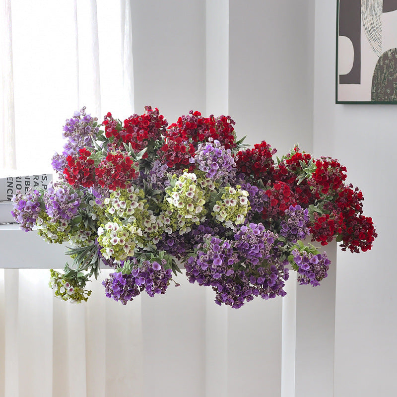 Single Stem Artificial Hydrangea Snowball Flower, 31" Tall, Silk-Like Fabric, Ideal for Home Decor, Weddings & Events