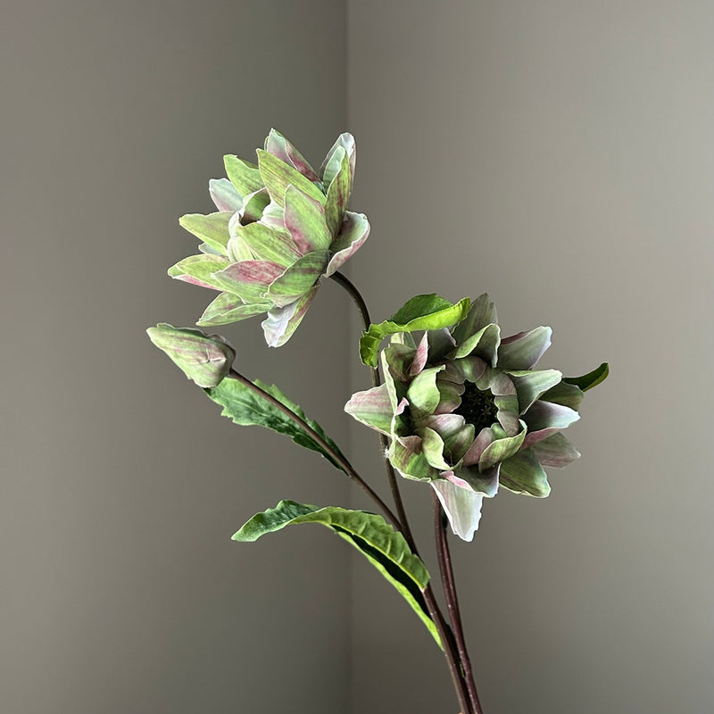 Single Stem Thistle & Bromeliad Artificial Flower, 26" Tall, Plastic, for Weddings, Events, Home Decor
