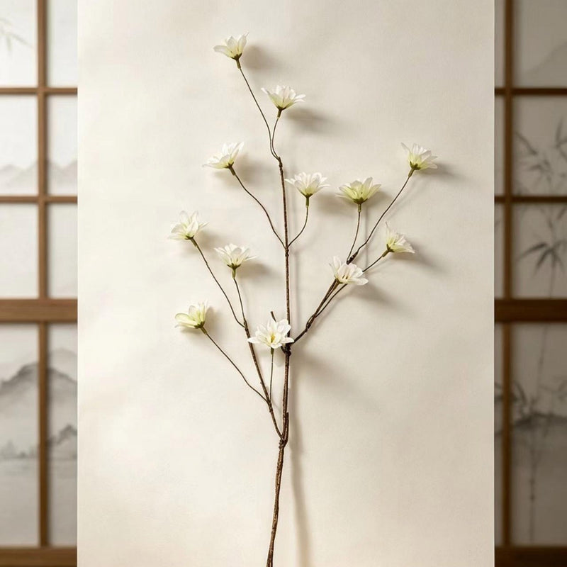 Artificial Delphinium Bush with 12 Blooms, 19" Silk-Like Faux Flowers for Home Decor, Weddings & Events
