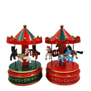 Christmas Carousel Music Box with 4 Moving Horses, Festival Ornament Toy, Bulk Wholesale