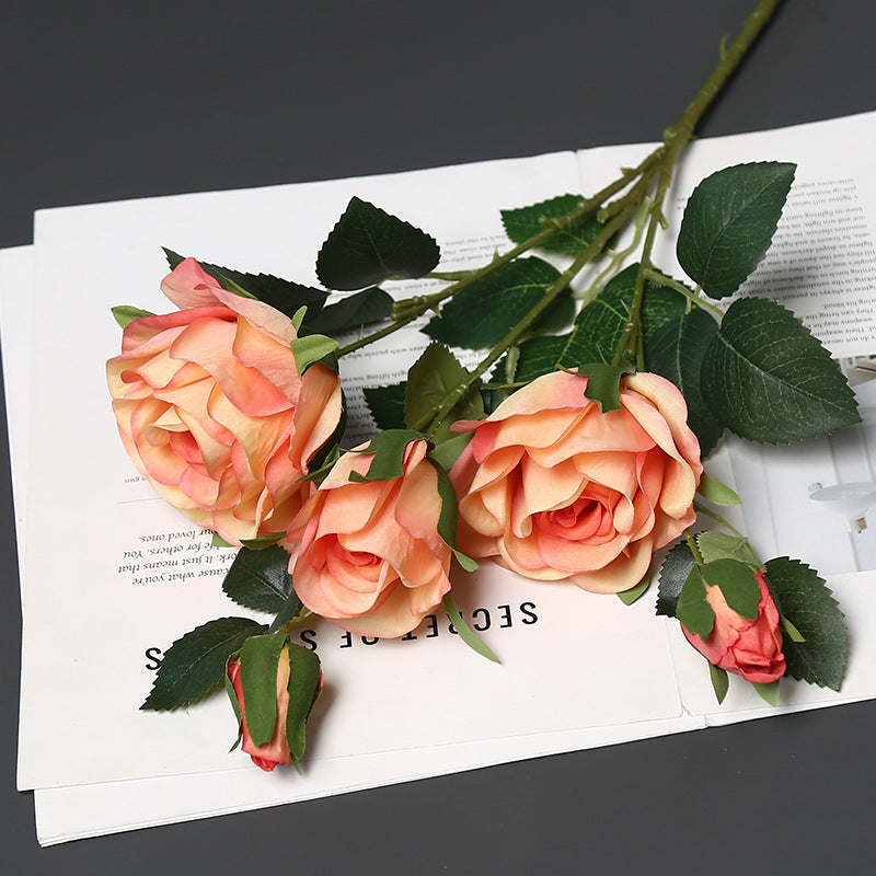 26.4" Premium Silk Artificial Ice Heart Rose – Wedding Floral Decor for Home/Living Room/Hotel