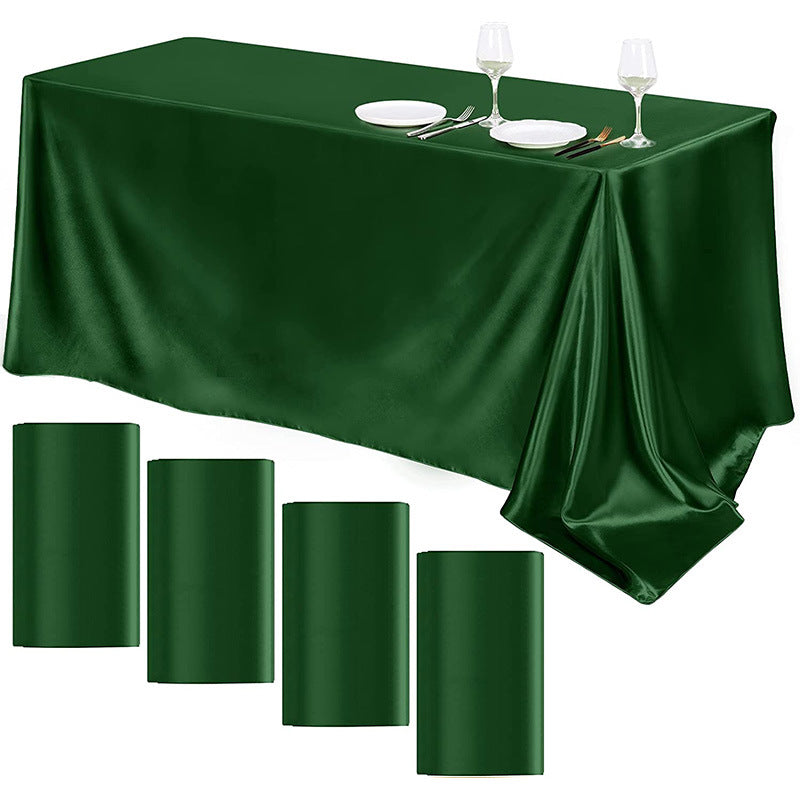 Bulk Satin Tablecloth Table Cover for Rectangular Table Wedding Banquet Events Decor Wholesale