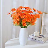 Premium 8 pcs Lifelike Silk Daisy Flowers - UV-Resistant Artificial Blooms for Porch Planters Garden Accent All-Season Décor