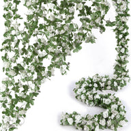 Bulk 8 Pcs Flower Garland 2025 Silk Rose Vine Greenilk Leaves Wedding Arch Boho Wall Decor Reusable Hypoallergenic Party Wholesale