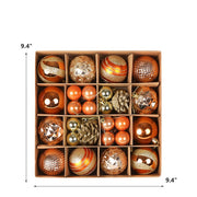 44 Pcs Christmas Ball Ornaments Set with Storage Box - Red, Green, Gold, 2 Inch Artificial Holiday Decor
